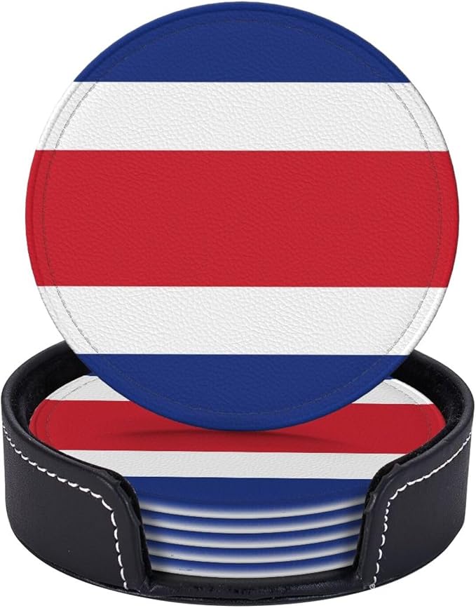 6 Pack Costa Rica Leather Coaster