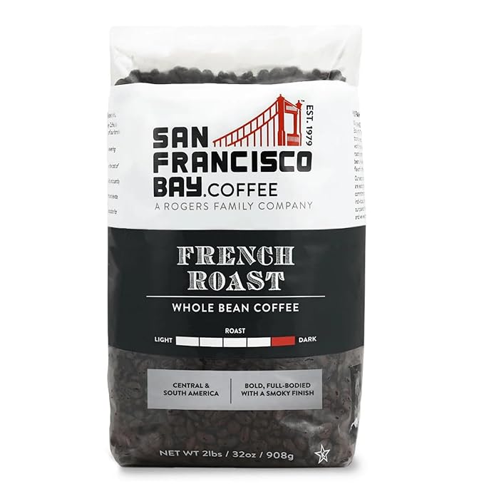 San Francisco Bay Coffee - Dark Roast Whole Bean Coffee - French Roast (2 lb bag)