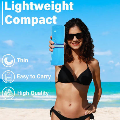 Lightweight Thin Microfiber Beach Towel Sand Free Quick Dry Absorbent Compact Soft Pool Swim Travel Towels Extra Large Oversized Beach Accessories Packable Essentials Stuff Gifts for Adult