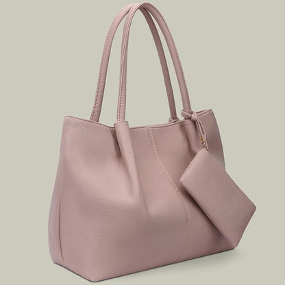 KKXIU Tote Bag for Women Vegan Leather Shoulder Purse Large Capacity Travel Bag