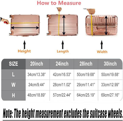 30 Inch Clear PVC Luggage Cover, 0.2mm Thick Lightweight Waterproof, Dustproof, Anti-Scratch Suitcase Cover, Luggage Covers for Suitcase TSA Approved, Fits 30"-31" Wheeled Luggage