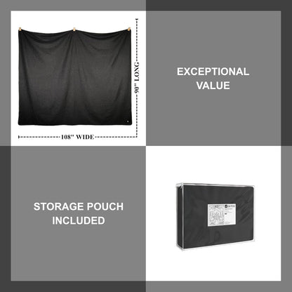 EKTOS 100% Virgin Wool Blanket, 90" x 108", Warm, Thick Fabric, XL, Winter Essentials (Charcoal, King Size)