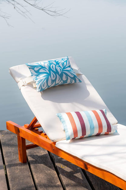 Adirondack Chair Head Resting Pillow&Cushion, Outdoor Waterproof Patio Decorative Pillows with Insert for Lounge Chaise Beach Chair Neck Support 2 Pack Size 11”*16” Lake Blue