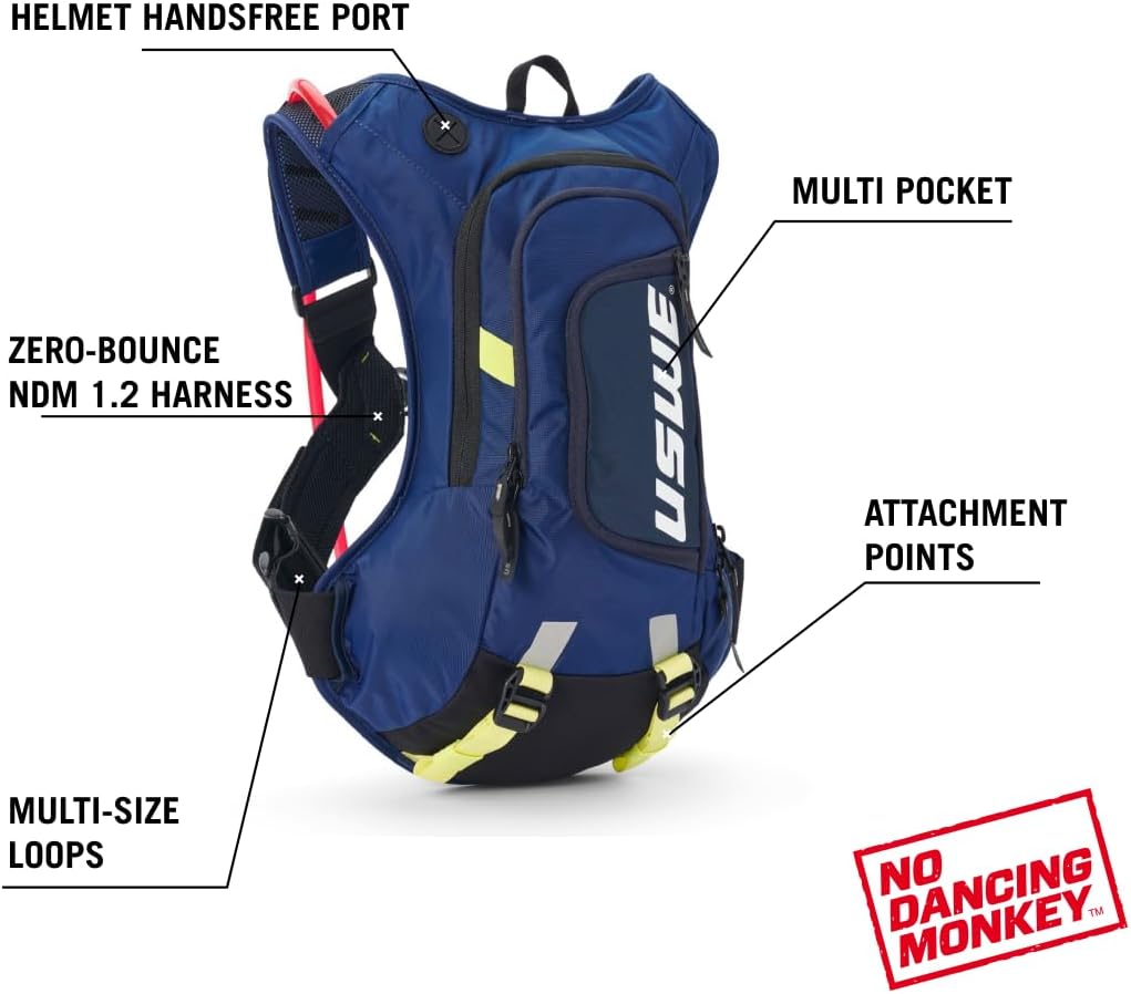 USWE Outlander Hydration Pack with Water Bladder, Hydration Backpack - Backpack for Cycling, MTB, Trail Running & More