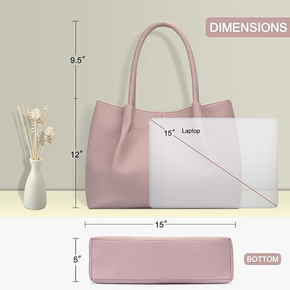 KKXIU Tote Bag for Women Vegan Leather Shoulder Purse Large Capacity Travel Bag