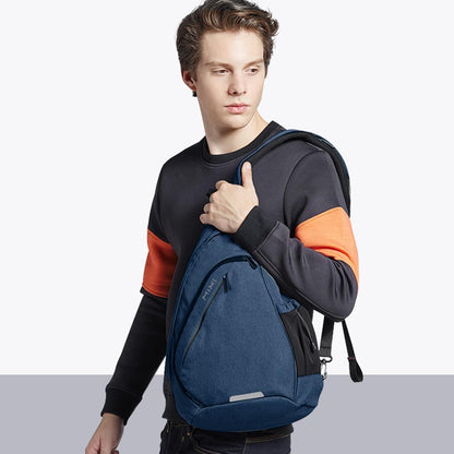 mixi Sling Bag Men Backpack Unisex One Shoulder Bag Hiking Travel Backpack Crossbody with USB Port for Men Women Versatile Casual Daypack-19 inch,Dark Blue