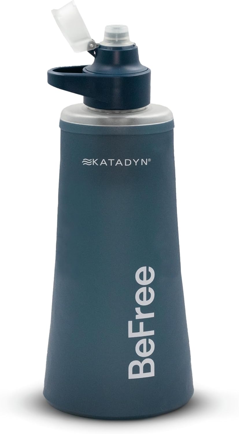 Katadyn BeFree 1.0L Ultralight Collapsible Water Filter Bottle for Hiking, Camping, Backpacking
