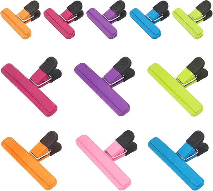 11Pcs Chip Bag Clips, Bag Clips for Food Storage, Snack Clip for Other Food Bags, Heavy Duty Sealing Clip for Home, Office and More