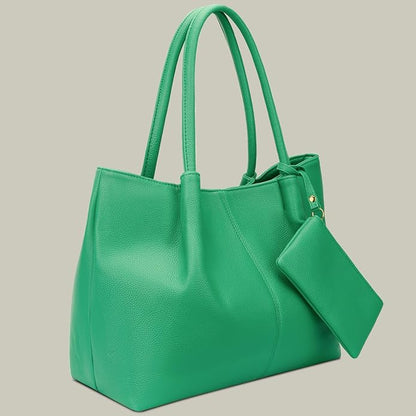 KKXIU Tote Bag for Women Vegan Leather Shoulder Purse Large Capacity Travel Bag