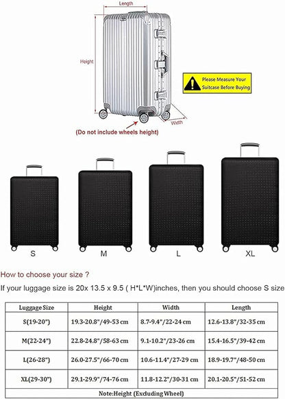 Luggage Cover, THome Protective Washable Suitcase Cover - Travel Elastic Spandex Suitcase Protector Fits 26 to 29 Inch Black
