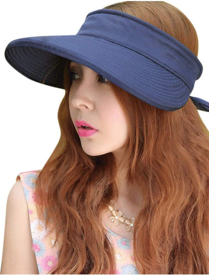 HINDAWI Sun Hats for Women with UV Protection Wide Brim Sun Hat Visor Summer Beach Outdoor Foldable Womens Cap