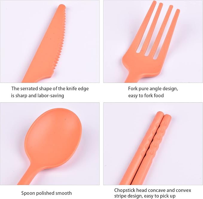 Travel Utensils, Reusable Utensils Set