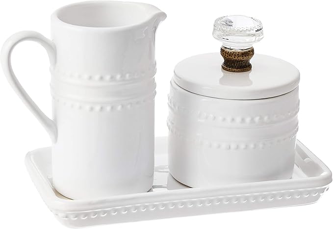 Farmhouse Inspired Vintage Doorknob Cream and Sugar Set