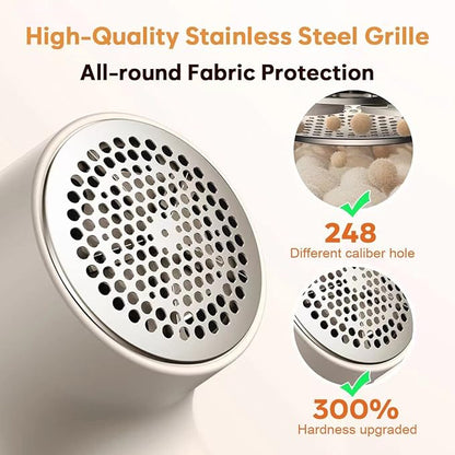 𝗥𝗲𝗰𝗵𝗮𝗿𝗴𝗲𝗮𝗯𝗹𝗲 Fabric Shaver, coldSky Lint Remover for Clothes with 3 Replaceable Blades, Electric Lint Shaver with Digital Display, 3-Speeds Defuzzer for Removing Fuzz and Pill from Sweater
