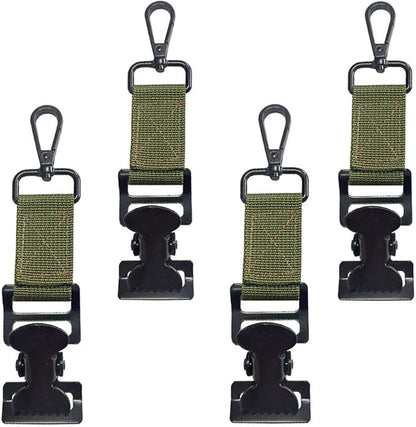 Glove Holder Clip Grabber for Work, Rescue Firefighter Turnout Gear With Alligator Clip, Utility Strap 4 Pieces