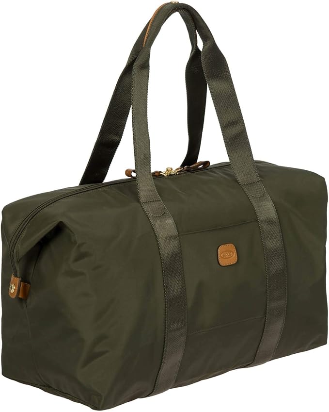Bric's X-Bag/X-Travel 2.0 Folding Duffel Bag - 18" Carry On and Overnight Travel Bag - Olive