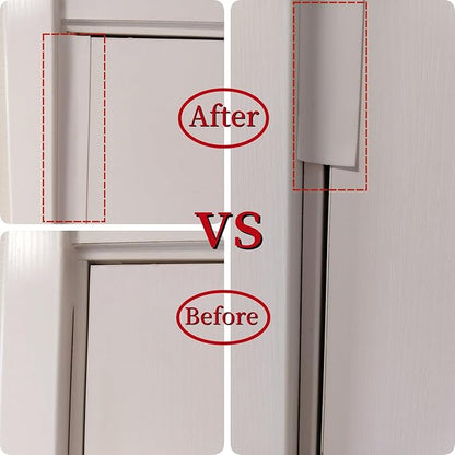 T Shape Door Seal Strip for Door & Windows Gaps，Draft Stopper Bottom Sweep Weather Stripping for Energy Saving, Noise Reduction,Easy Install (White, 1.38" W x 9.8Ft)