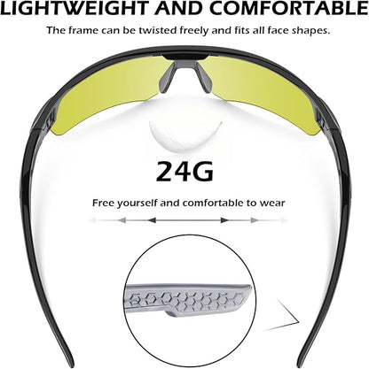 OXG 12 Pack Safety Glasses for Men Women, ANSI Z87.1 Safety Goggles Impact Resistant Protective Eyewear for Work, Outdoor