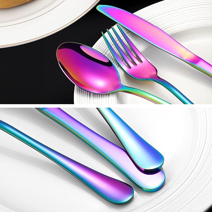 Rainbow Silverware Flatware Set