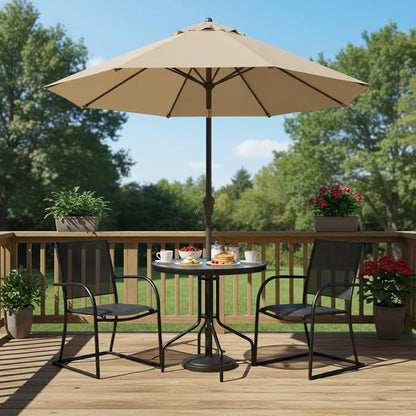 Tangkula 27.5 Inch Round Outdoor Dining Table