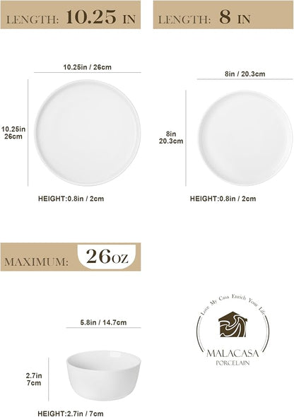 MALACASA 18-Piece Dinnerware Set