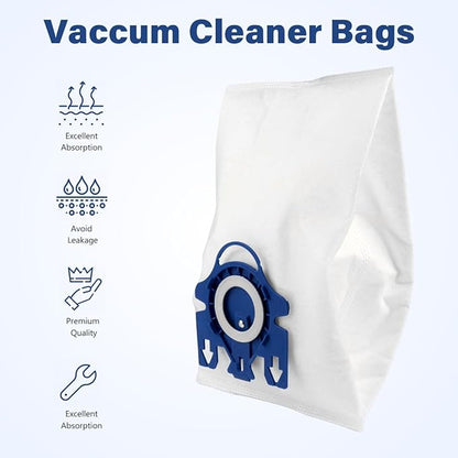6 Packs GN 3D Airclean Bags Replacement for Miele Complete C2 C3 and S2, S5, S8, S400i Series Vacuums with 2 SF-HA 50 HEPA Filters, 6 AirClean Filter and 6 Pre-motor Protection Filter
