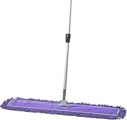 36 Inch Purple Commercial Dust Mop & Floor Sweeper with Extendable Handle – Mop for Hardwood, Tile, and Concrete Floor Cleaning