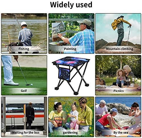 Roptat 2 Pack Camping Stool,Portable Folding Compact Lightweight Stool Seat for Camping Fishing Hiking Gardening Outdoor Walking Backpacking Travelling and Beach with Carry Bag