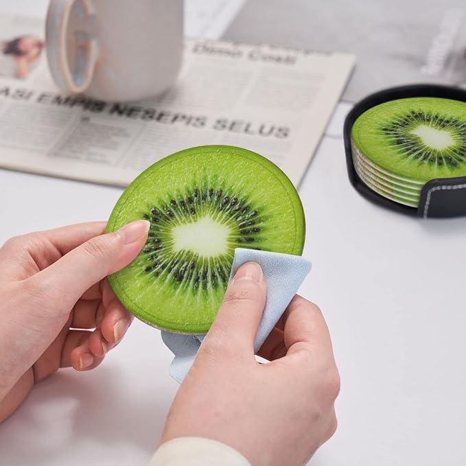 6 Pack Tropical Kiwi Fruit Coaster