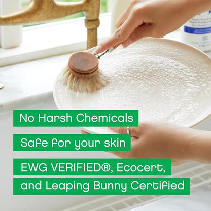 AspenClean Natural Dish Soap and Refill Eucalyptus and Rosemary - 100% Natural, Organic, Baby-Safe, Pet-Friendly, Vegan, Cruelty-Free, Biodegradable - EWG VERIFIED & EcoCert Certified
