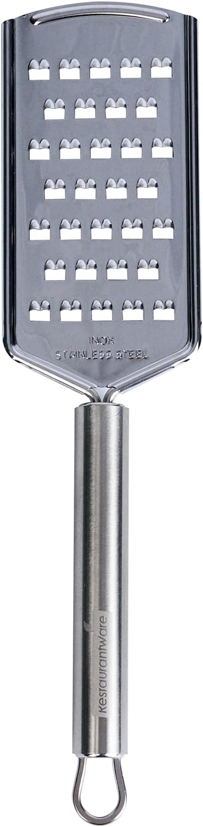 Restaurantware-German Standard Coarse Handheld Graters, 24 Flat Cheese Graters - Dishwashable, Durable, Stainless Steel Food Grater With Handle, Suitable For Potato, Carrot, Hard Cheese, And, More