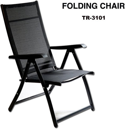 Heavy Duty Durable Adjustable Reclining Folding Chair Outdoor Indoor Garden Pool (1)