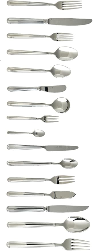 Fortessa Metropolitan 18/10 Stainless Steel Flatware, 5 Piece Place Setting, Service for 1