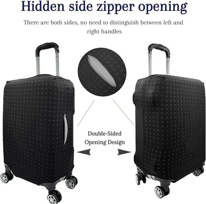 Luggage Cover, THome Protective Washable Suitcase Cover - Travel Elastic Spandex Suitcase Protector Fits 26 to 29 Inch Black