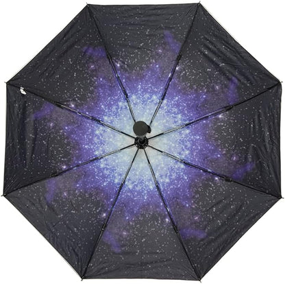 LLanxiry Compact Travel Umbrella, Mini Windproof Umbrellas for Rain & Sun, Small Lightweight Outdoor UV Umbrella, Portable Folding Umbrellas for Travel