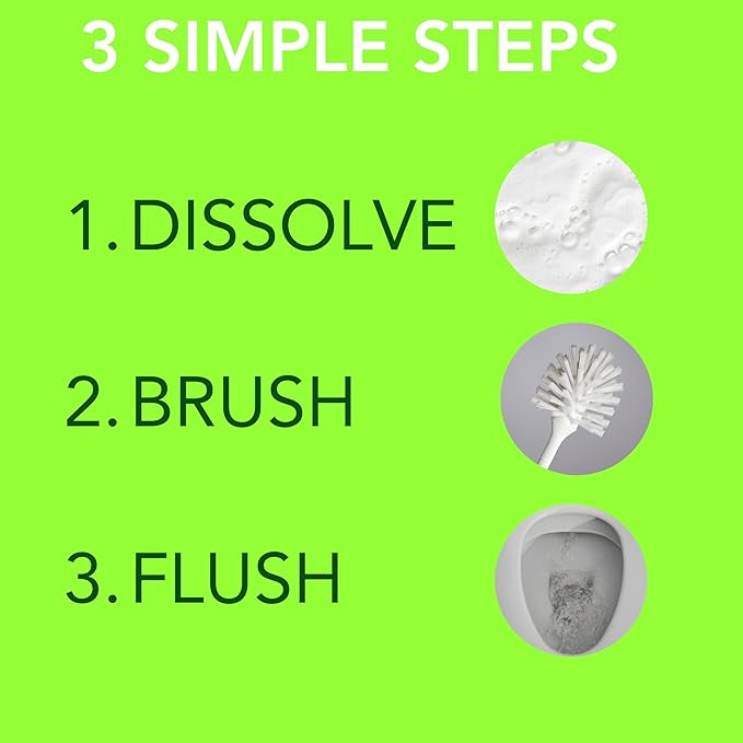 Toilet Bowl Cleaner Strips 60 Count, Unscented Eco-friendly, Non-toxic, Septic Safe, Removes Odors & Stains, Plastic-free, Natural Toilet Bowl Cleaner for Quick and Easy Cleaning