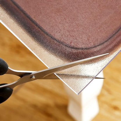 NECAUX Custom 32 x 80 Inch Frosted Table Cover Protector, 1.5mm Thick Wood Grain Transparent Table Pad Non-Slip Tablecloth Plastic Protective Pad for Dining Room Table Meeting Table Living Room Table