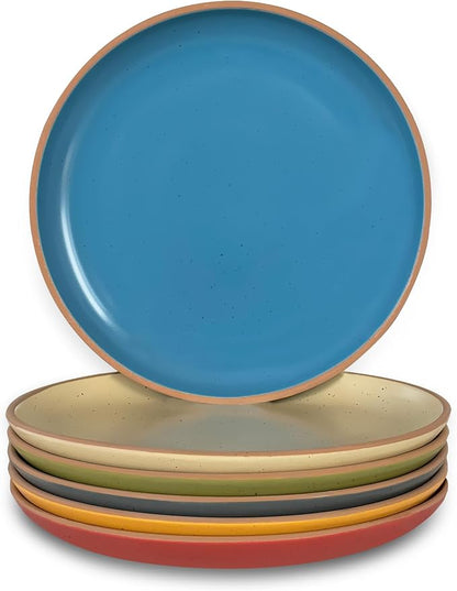 Mora Ceramic Artisan Matte Plates Set, 7.8 in