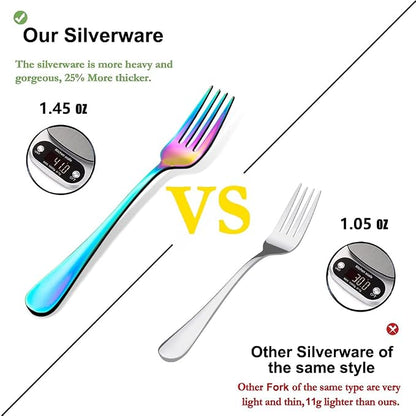 Rainbow Silverware Flatware Set