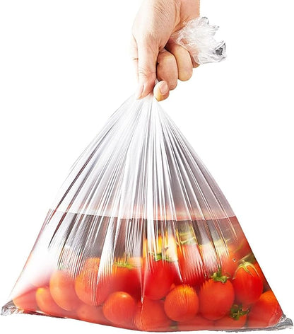 14x20 Plastic Produce Bags on a Roll - Clear Plastic Bags for Food, Vegetable, Fruits, Bread, Pet Bags and Grocery Clear Bag- 350 Bags/roll (10 Rolls), FBA-PB1420-10-US