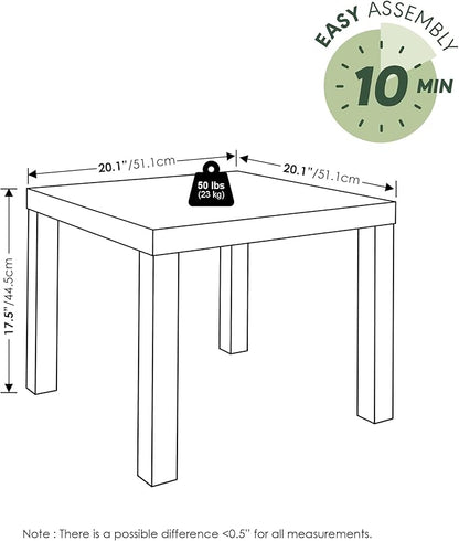 Furinno Classic Living Room Table Set of 3, Modern Rectangle Coffee Table