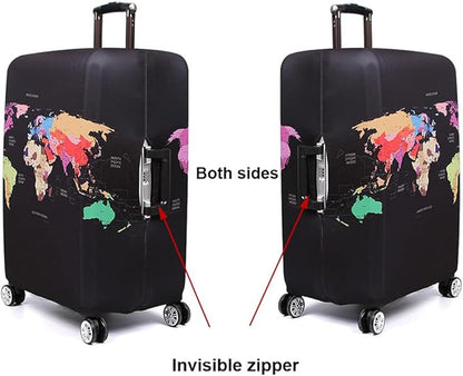 MosaiRudo Thicker Luggage Cover Elastic Suitcase Cover Protector Fits 18-32 Inch Suitcase Travel Accessories (TKM0071, M)