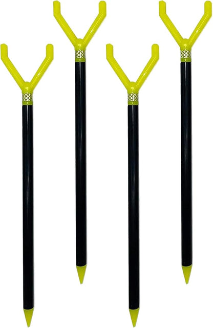 Fishin’ Stix Trident Telescoping Fishing Rod Holders – Extendable 12"–30", 50 lb+ Capacity, Sand Stake Pole Stand for Surf Fishing, Bank Angling, Catfish Rods, Lure & Bait Setup