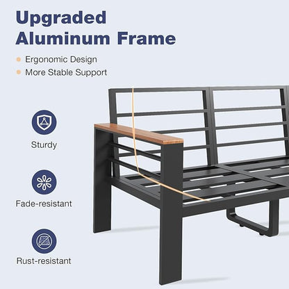 Aoxun Aluminum Patio Furniture Set