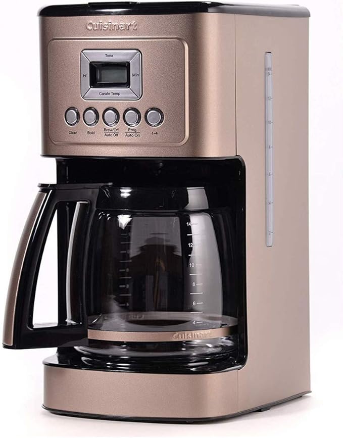 Cuisinart Coffee Maker, 14-Cup Glass Carafe, Fully Automatic for Brew Strength Control & 1-4 Cup Setting, Stainless Steel, DCC-3200UMB, Umber