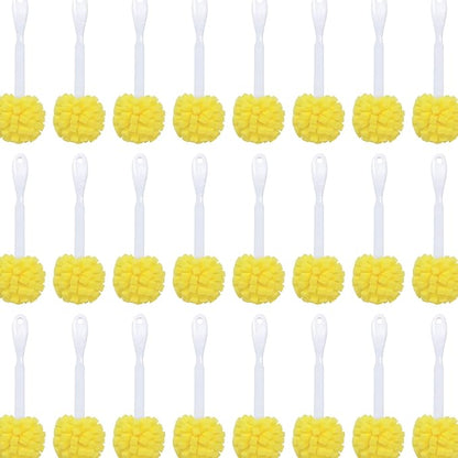 LOLA The Original Flower Shaped Kitchen Foam Sponge Bottle Brush, 144 Pack, No Slip Grip Handle, Dishwasher Safe