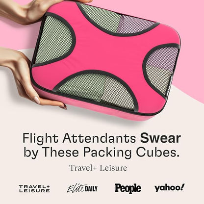 Shacke 6 Set Packing Cubes for Travel - Compression Packing Bags/Travel Organizer - Luggage Organizer Bags for Traveling - Travel Essentials for Women - Cruise Must Haves Packing List