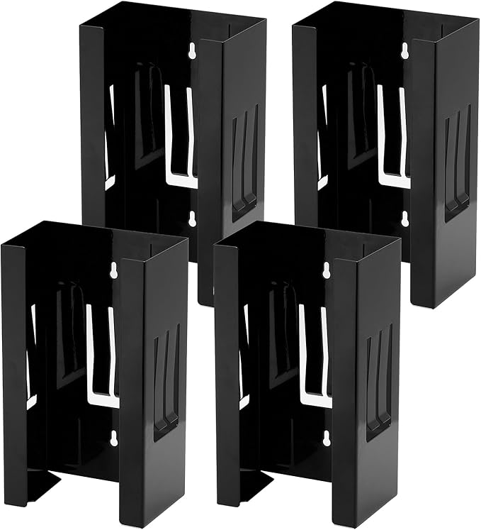 EMENTOL 4PCS Magnetic Glove/Tissue Dispenser Holder Set, Black Glove Dispenser Wall Mount, Mount Onto Tool Box or in Workshops