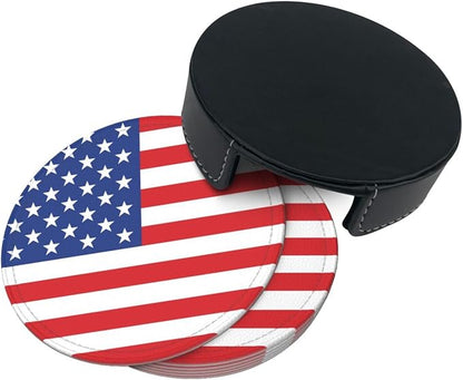 American Flag Coasters for Drinks