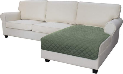 Easy-Going Sectional Couch Covers for Dogs L Shape Sofa Cover Reversible Sofa Slipcover Chaise Lounge Cover Furniture Protector Cover for Pets Dog Cat (42 x 52 inches, Greyish Green/Greyish Green)